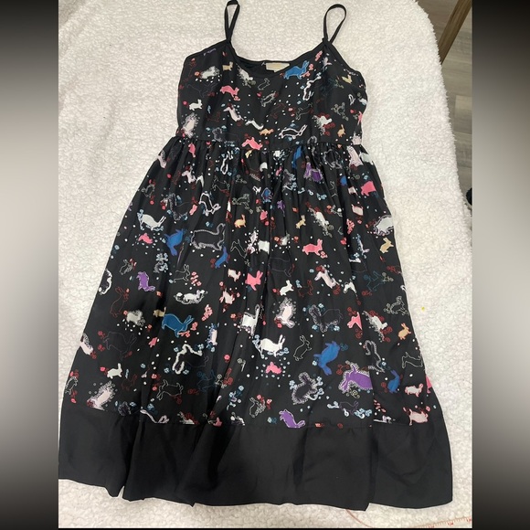 Erin Fetherston for Target Black White Pink Bunny Print Sundress - Picture 2 of 6